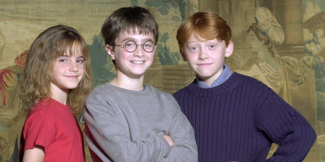 Emma Watson, Rupert Grind en Daniël Radcliffe Harry Potter