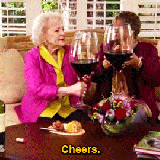 cheers wijn oma's gif