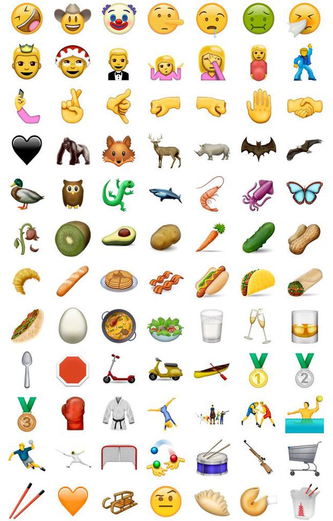 72 nieuwe emoji's