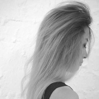 Hairstyle, Shoulder, Style, Monochrome photography, Black-and-white, Blond, Monochrome, Long hair, Back, Portrait photography, 