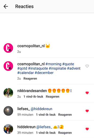 Instagram comments liken