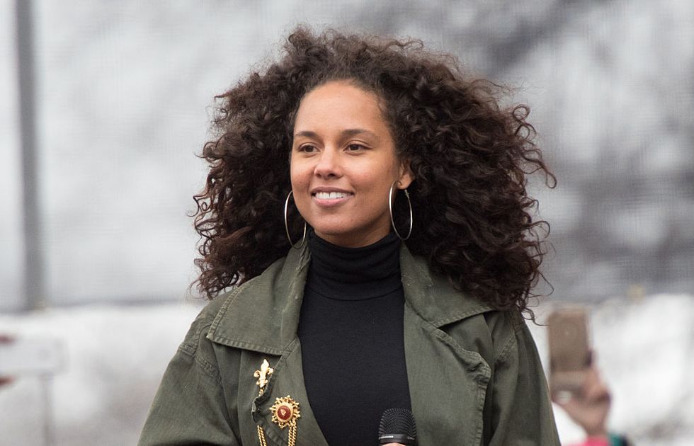 Alicia Keys trad op bij de Women's March in Washington