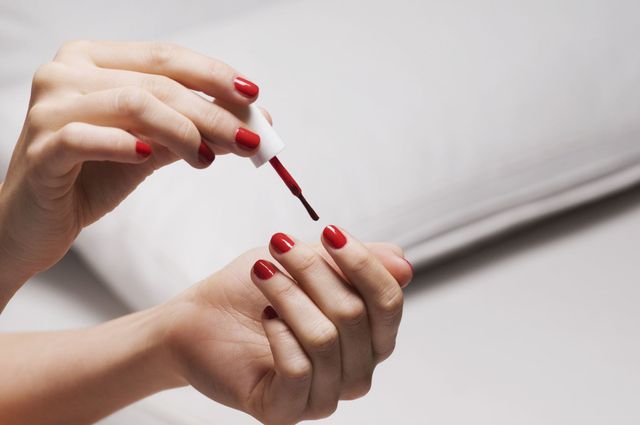 Nail, Cosmetics, Finger, Nail polish, Nail care, Manicure, Skin, Red, Hand, Beauty, 