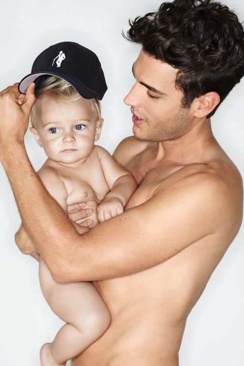 Shirtless Guy with Baby