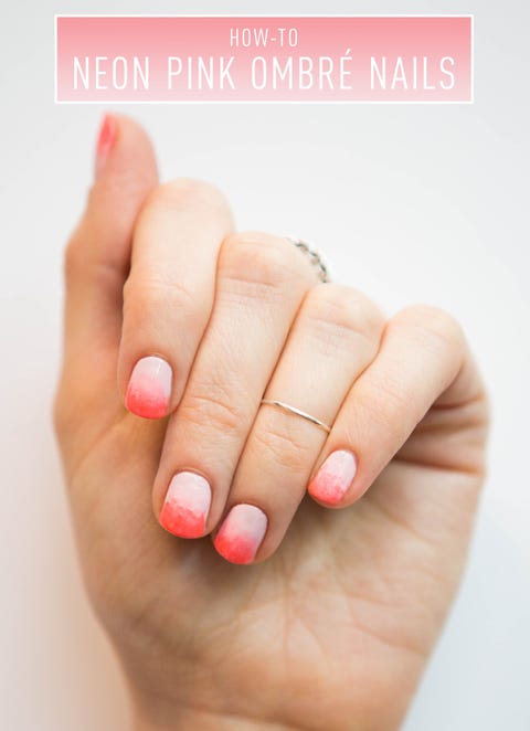 Nail Art How To Neon Pink Ombre Manicure Image