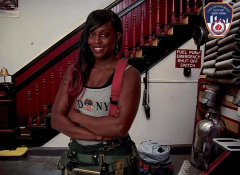 This year's FDNY pin-up calendar features a female firefighter