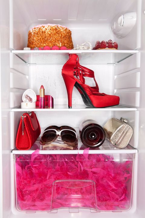 Beauty products in the refrigerator