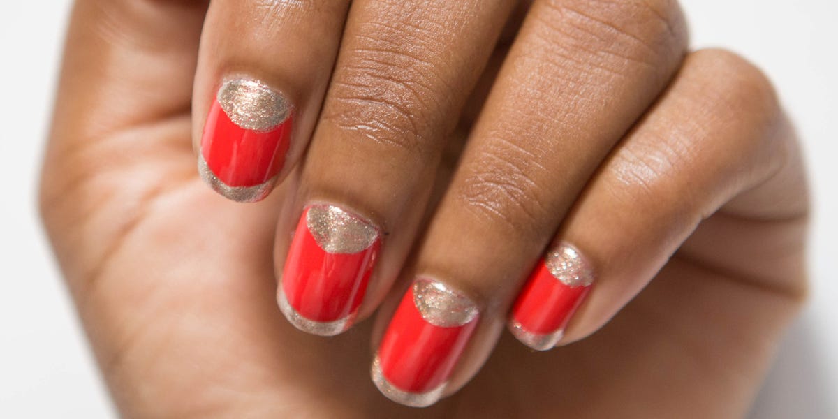 Nail Art How-To: Half-Moon With A French Tip Twist - Nail Art How-To: Half-Moon With A French Tip Twist