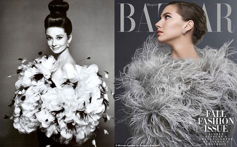 Audrey Hepburn's Granddaughter Recreates Her Iconic Photos on the Cover ...