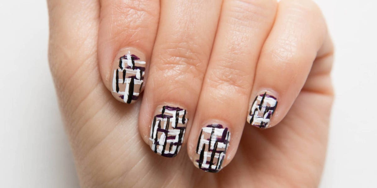 Nail Art HowTo Chic Tweed Tips