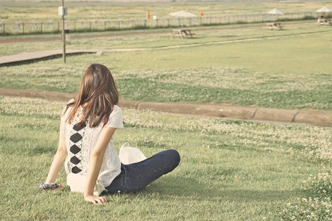 Jeans, Plain, Denim, People in nature, Field, Land lot, Street fashion, Farm, Agriculture, Long hair, 