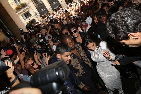 Kim Kardashian, Kanye West, Kris Jenner, Paparazzi