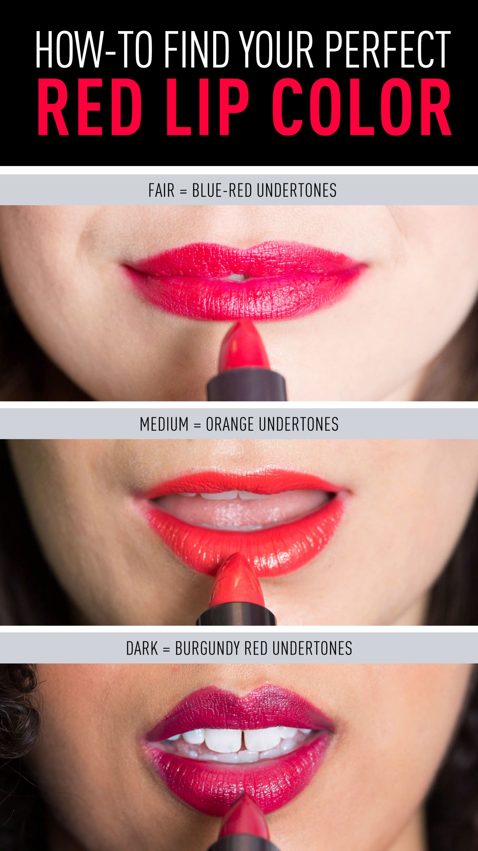 how to apply red lipstick on dark skin