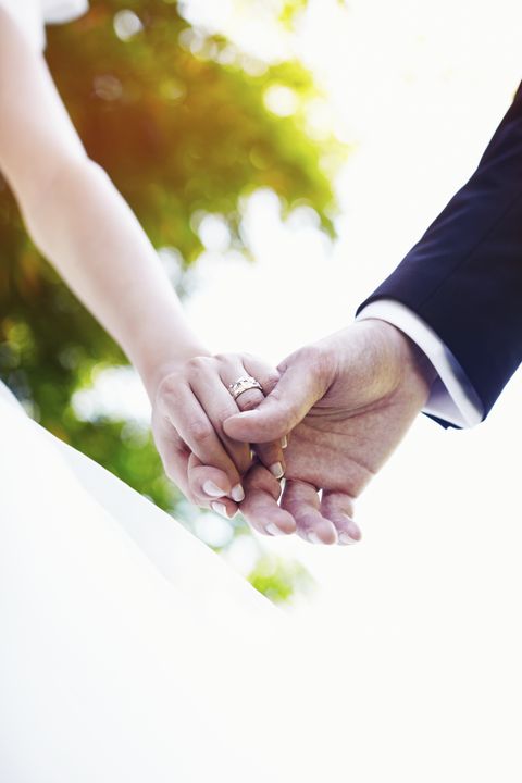 wedding, holding hands, marriage