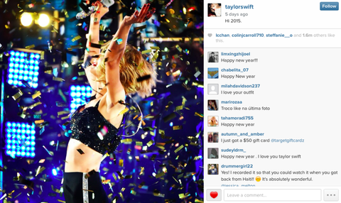 Taylor Swift 2015 Instagram