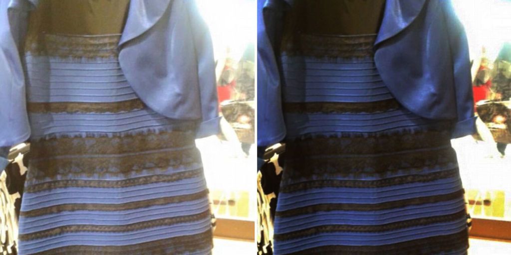 black and blue dress optical illusion