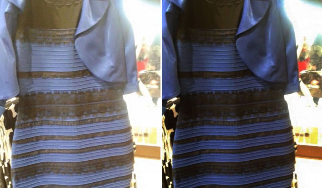 white and gold dress illusions