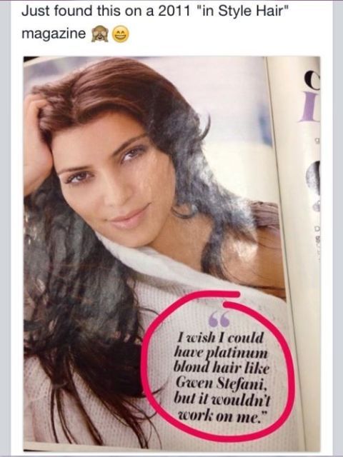 Tbt To That Time Kim Kardashian Was Scared Of Blonde Hair
