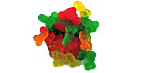 Colorfulness, Gummi candy, Gummy bear, Fruit snack, Gelatin, Candy, Jelly babies, Coquelicot, Confectionery, Candied fruit, 