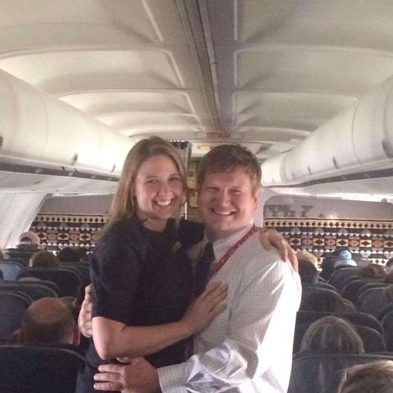 Watch A Pilot Surprise His Flight Attendant Girlfriend With An In