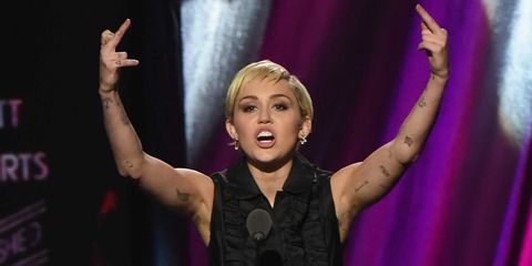 Celebrity Hairy Nudes - Miley Cyrus Lets Her Armpit Hair Hang Loose, Everyone Freaks Out