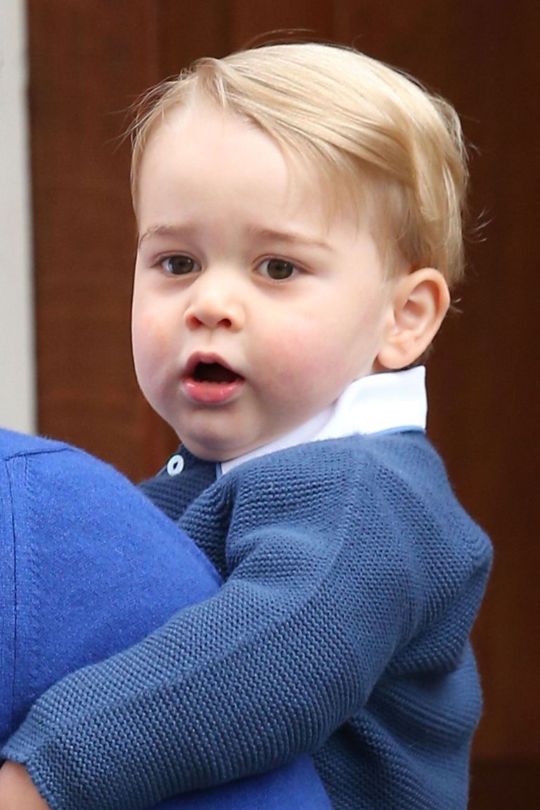 Prince George Sticks His Tongue Out at Buckingham Palace, Is Totally ...