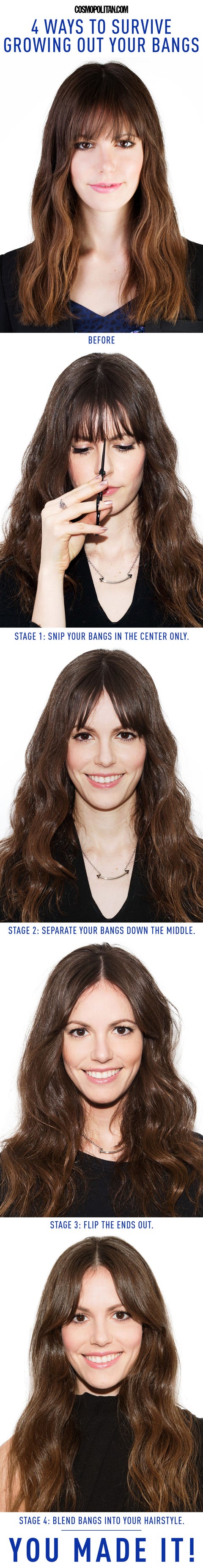 How To Grow Out Bangs Best Hairstyles For Growing Out Your Bangs