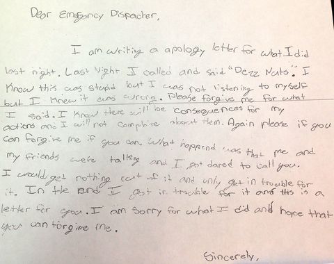 Sixth Grader Pranks 911 With Deez Nuts Call Parents Force Him To Deliver Handwritten Apology