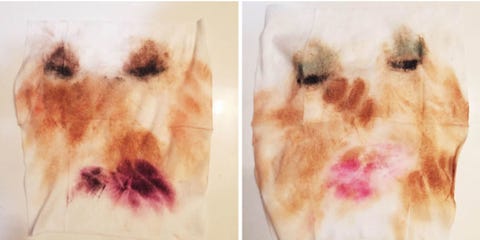1 Woman Saved Her Used Makeup Wipes for a Week and They Sort of Look Like Art