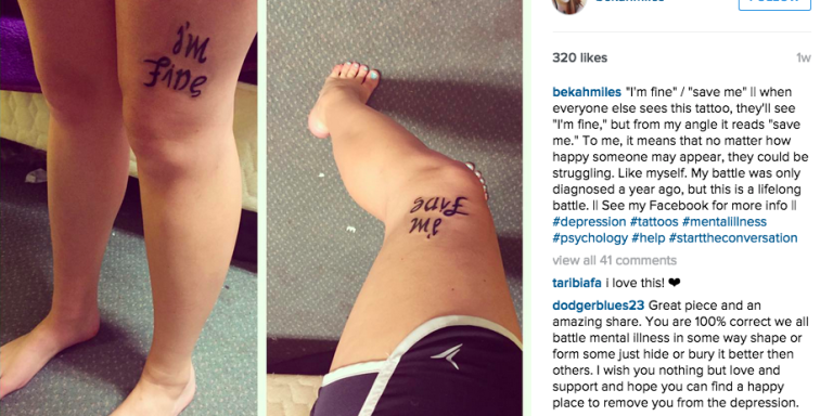 This Woman S Powerful Tattoo Will Help You Understand What It S Like To Have Depression