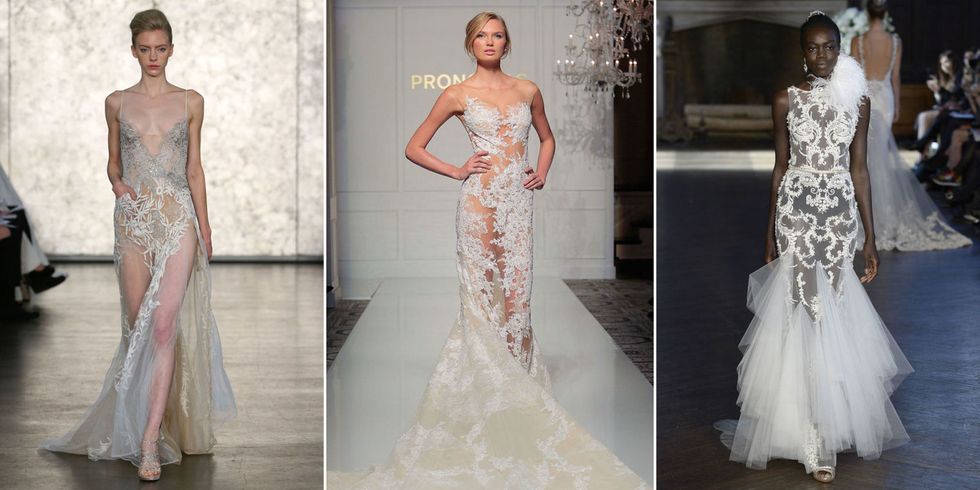 18 Naked Wedding Dress Gowns From Fall 2016 Bridal Fashion Week