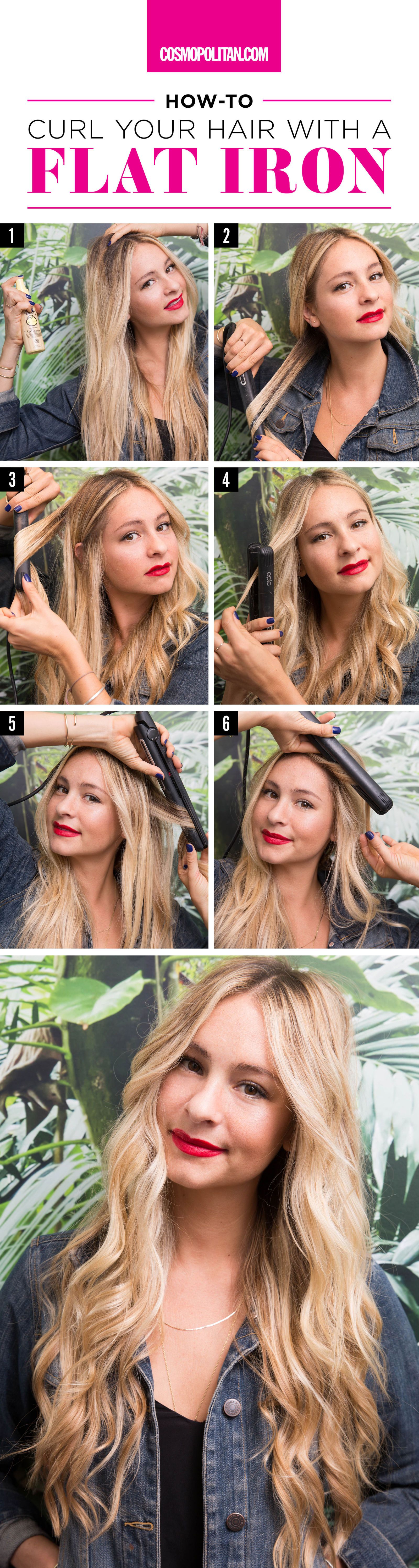 How To Curl Your Hair With A Straightener Flat Iron Curling Tutorial   Gallery 1445267723 Straightener Curl 