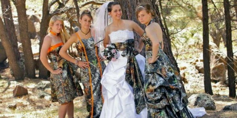 camouflage wedding dress