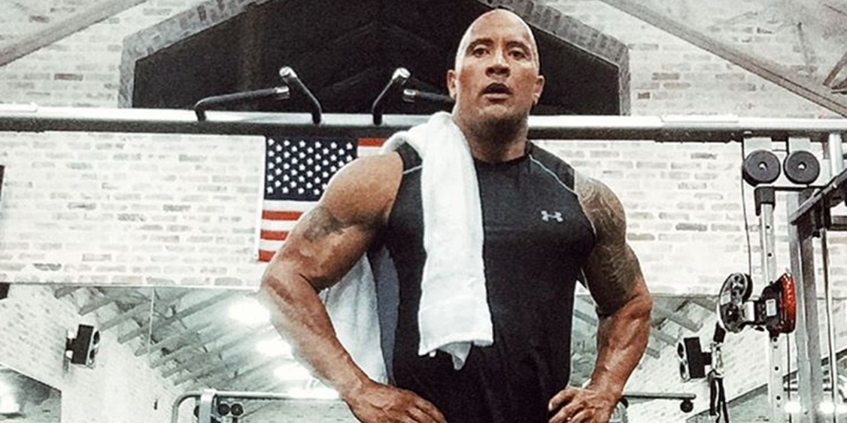 The Rock Shows Off His Huge, Muscular Legs