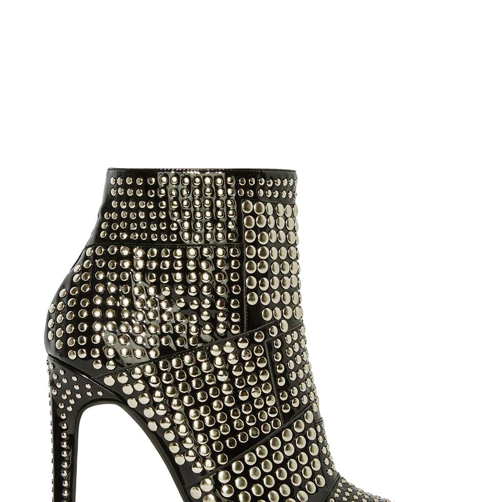 <p>That classic frock's best friend? A stylish pair of studded high-heel boots. <em>Jeffery Campbell Gauntlet Patent Leather Bootie, $320, </em><a href="http://www.nastygal.com/shoes-boots/jeffrey-campbell-gauntlet-patent-leather-bootie" target="_blank"><em>nastygal.com</em></a></p>