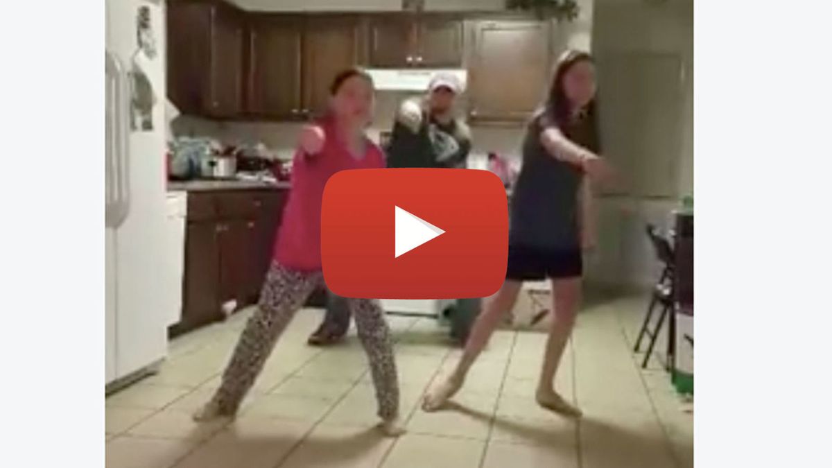 Dad Does Whip/Nae Nae With Daughters - Father Secretly Does Whip/Nae Nae  Behind His Daughters