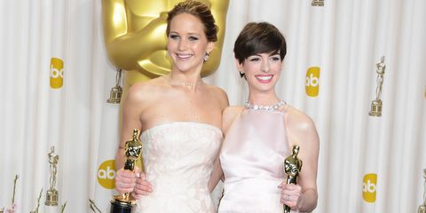 Jennifer Lawrence and Anne Hathaway