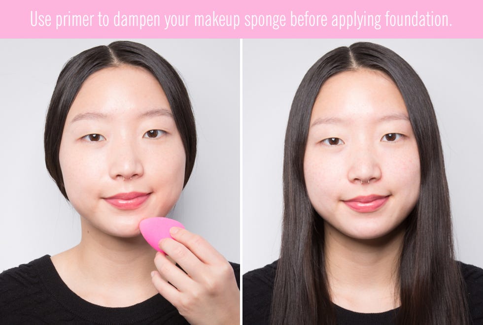 dampen your sponge with primer