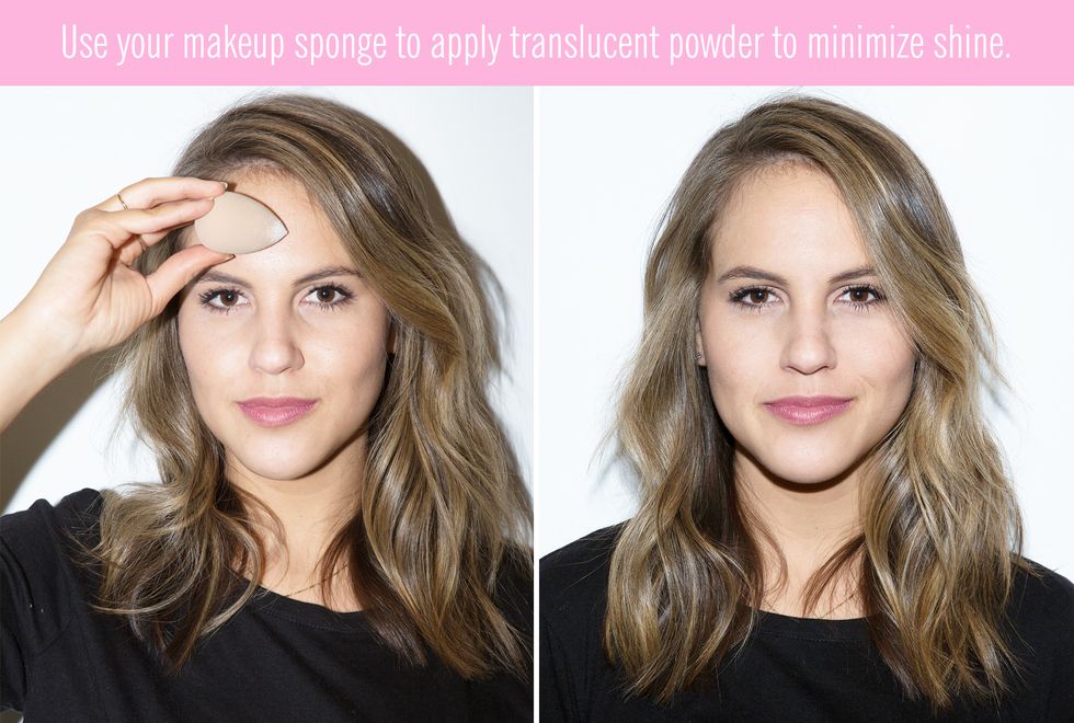 makeup sponge to apply translucent powder