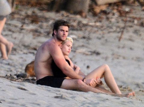 Miley Cyrus and Liam Hemsworth in Costa Rica