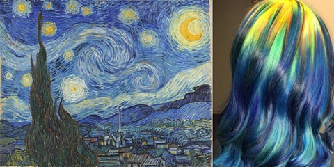 this colorist dyes hair to look like famous paintings