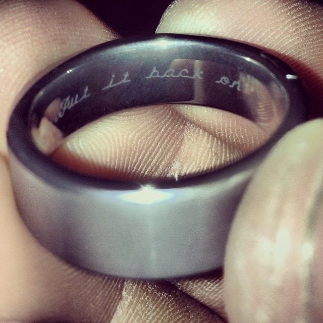 Wife Gets Ballsy Message Engraved on Husband's Wedding Band to Ensure He Never Cheats