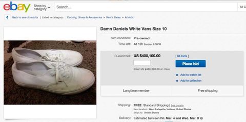 A Single Pair Of Damn Daniel Vans Is Going For 400 000 On Ebay