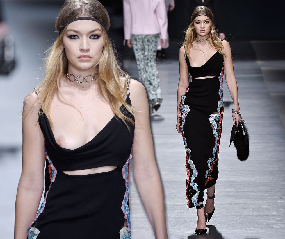 Gigi Hadid Suffers ''Unfortunate'' Nip Slip During Fashion Week
