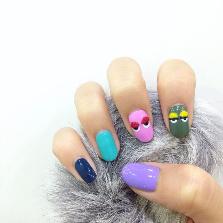 Pom-Pom Nails Wills Fill Your Nails With So Much Joy