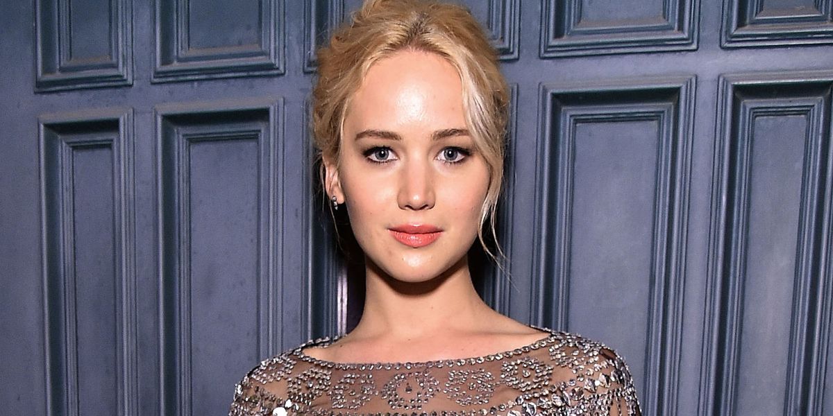 J.Law Went Braless in a Sheer Top