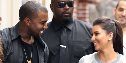 Kim Kardashian and Kanye West in 2012