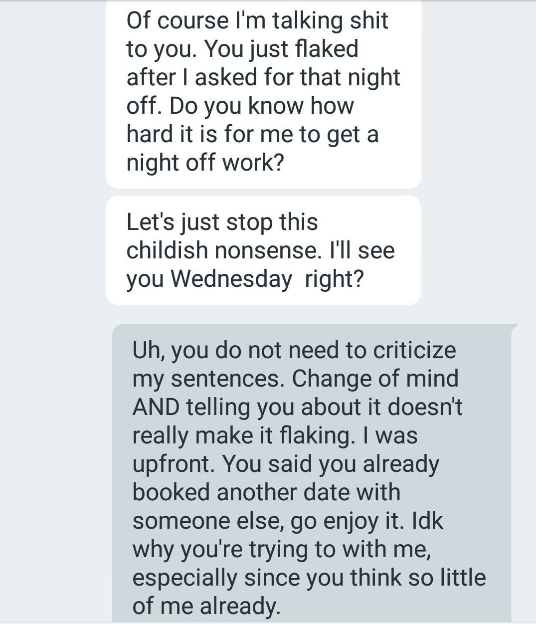 Read the 28 Insane Texts This Woman Got After She Cancelled a Blind Date photo