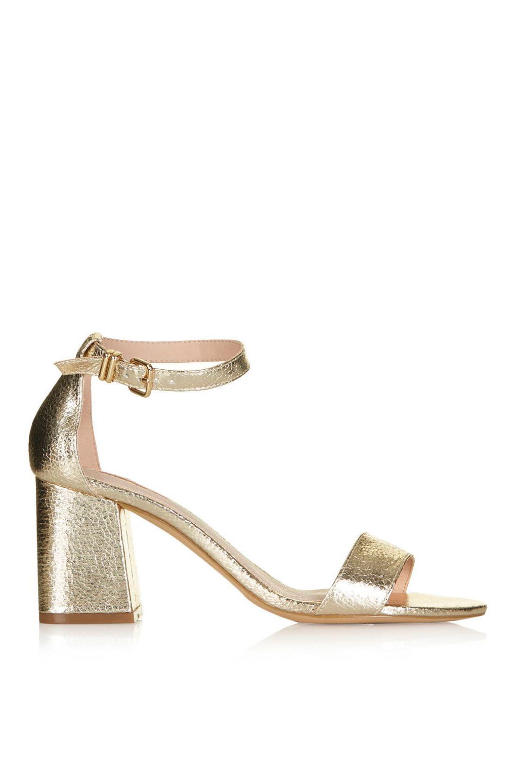 Topshop nature strappy online block heel