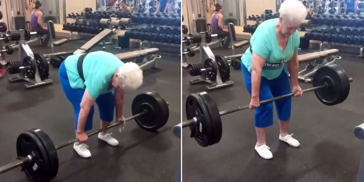 Watch This Lil Old Grandma Deadlift 225 Pounds No Problem Shirley Webb Deadlifting